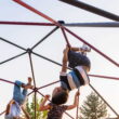 Lifetime Kid's Outdoor 5.5 ft. H x 11 ft. W Dome Climber, Berry and Brown (91088)