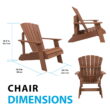 Lifetime Outdoor Polystyrene Adirondack Chair, Brown, 60064