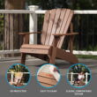 Lifetime Outdoor Polystyrene Adirondack Chair, Brown, 60064