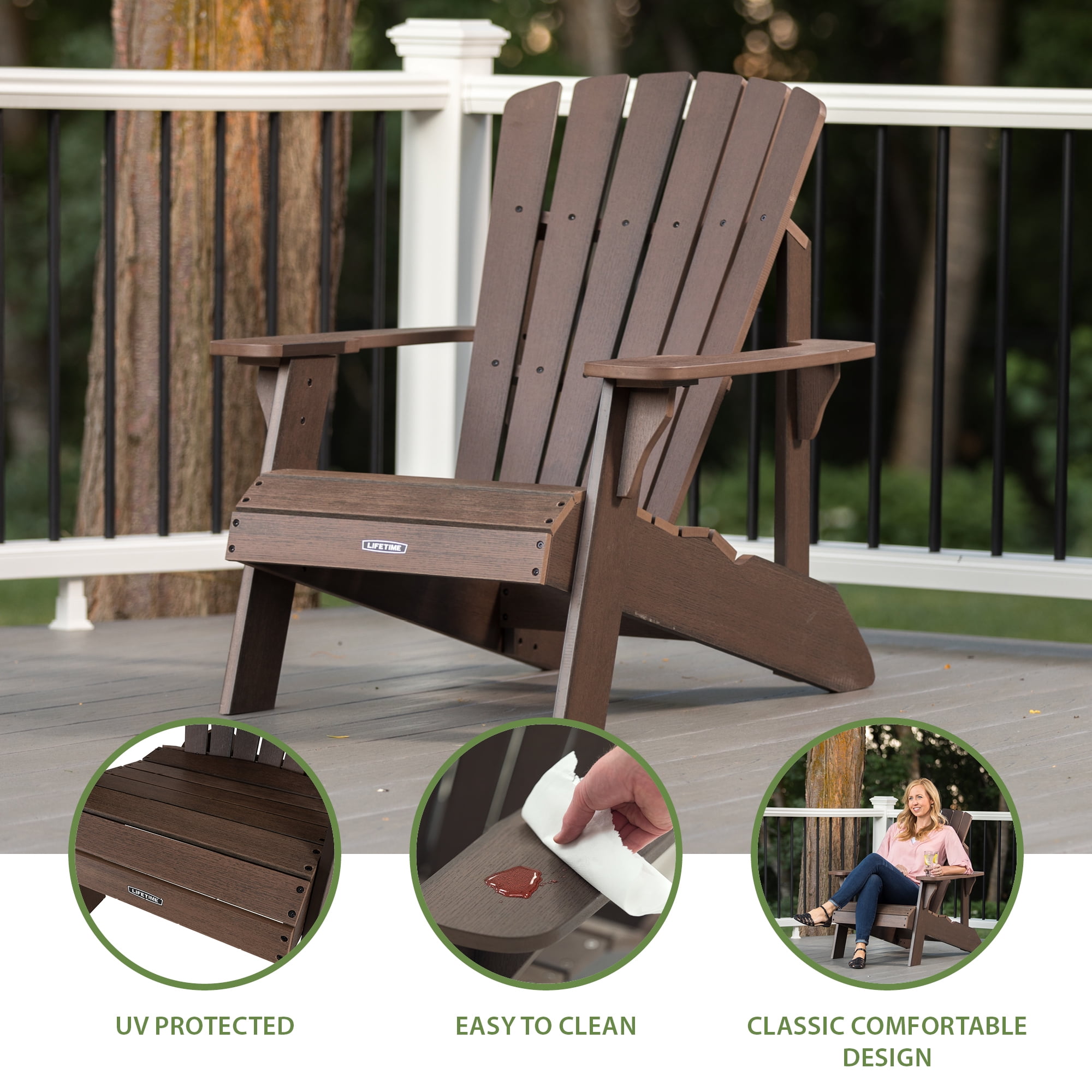 Lifetime Adirondack Chair - Brown Lifetime Adirondack Chair - Brown