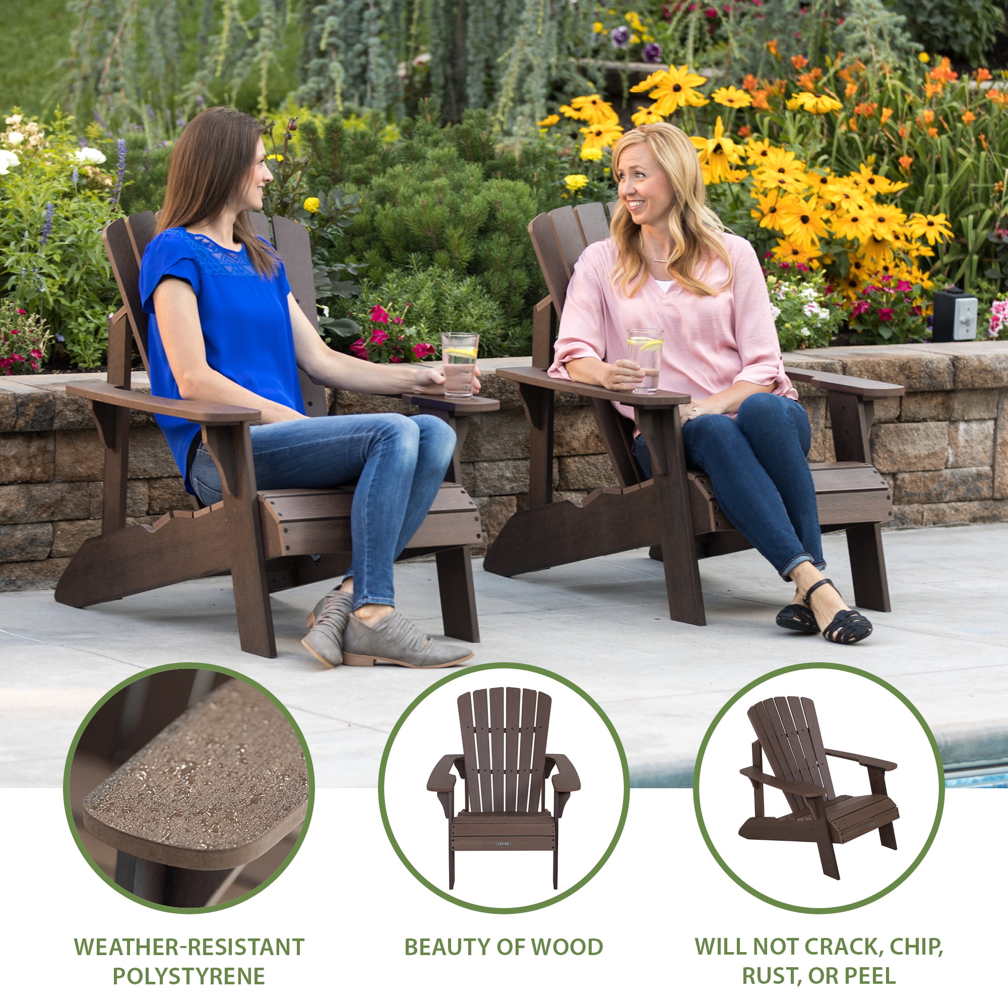 Lifetime Adirondack Chair - Brown Lifetime Adirondack Chair - Brown