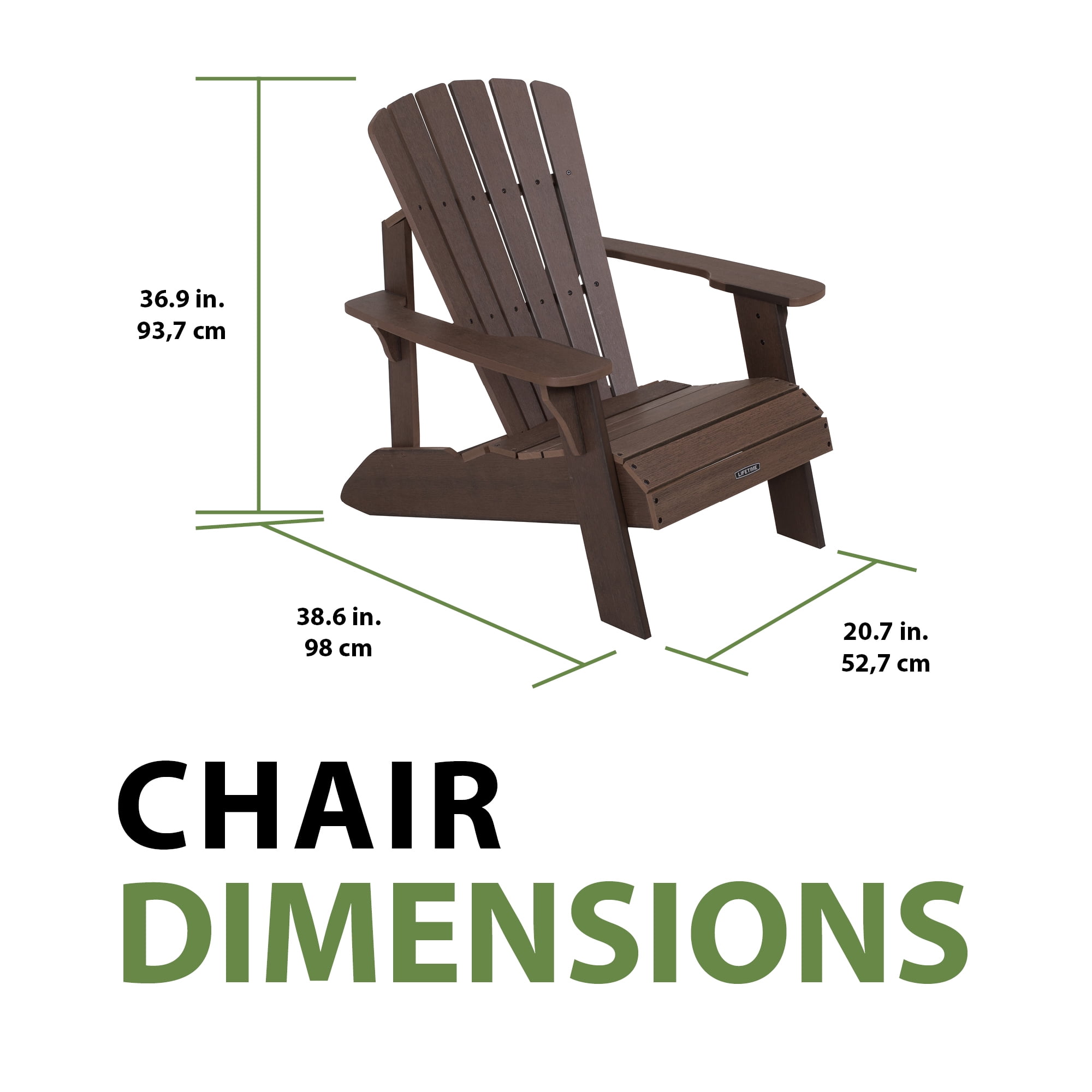 Lifetime Adirondack Chair - Brown Lifetime Adirondack Chair - Brown