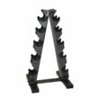 CAP 150 lb Coated Rubber Hex Dumbbell Weight Set with A-Frame Rack, Black