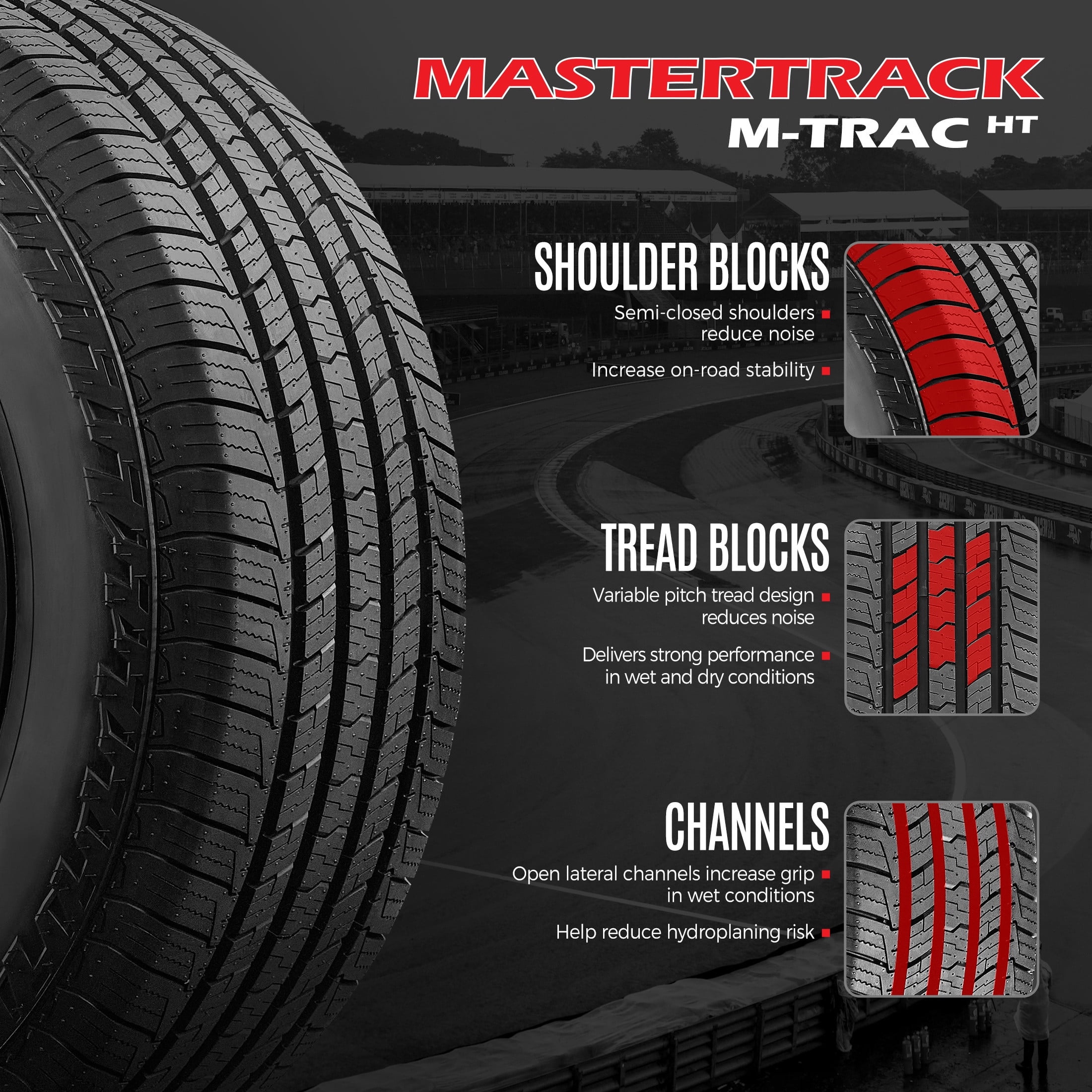 Mastertrack M-TRAC HT 255/70R16 111T All Season SUV Highway Terrain Tire 255/70/16(Tire Only) Mastertrack M-TRAC HT 255/70R16 111T All Season SUV Highway Terrain Tire 255/70/16(Tire Only)