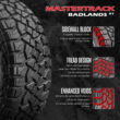 Mastertrack BADLANDS RT 35X12.50R22LT 12 Ply F 121Q Rugged Terrain SUV Light Truck Tire 35/12.50/22（Tire Only）