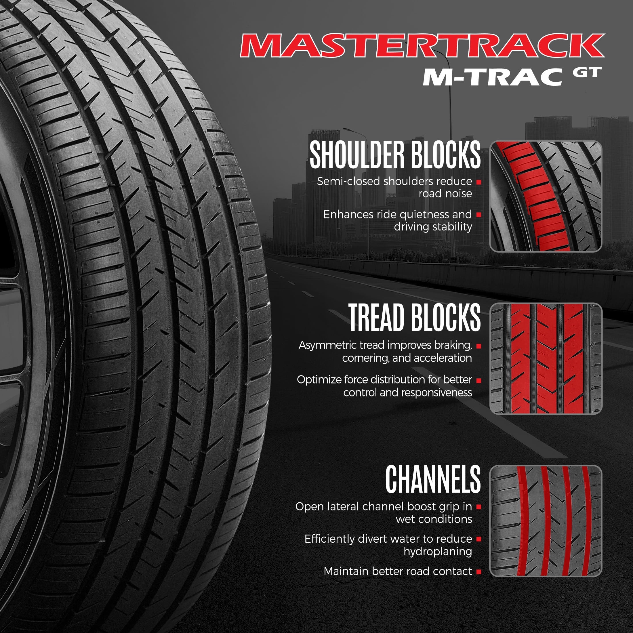 Mastertrack M-TRAC GT High Performance 275/60R20 116H A/S Passenger Tire 275/60/20 (Tire Only) Mastertrack M-TRAC GT High Performance 275/60R20 116H A/S Passenger Tire 275/60/20 (Tire Only)