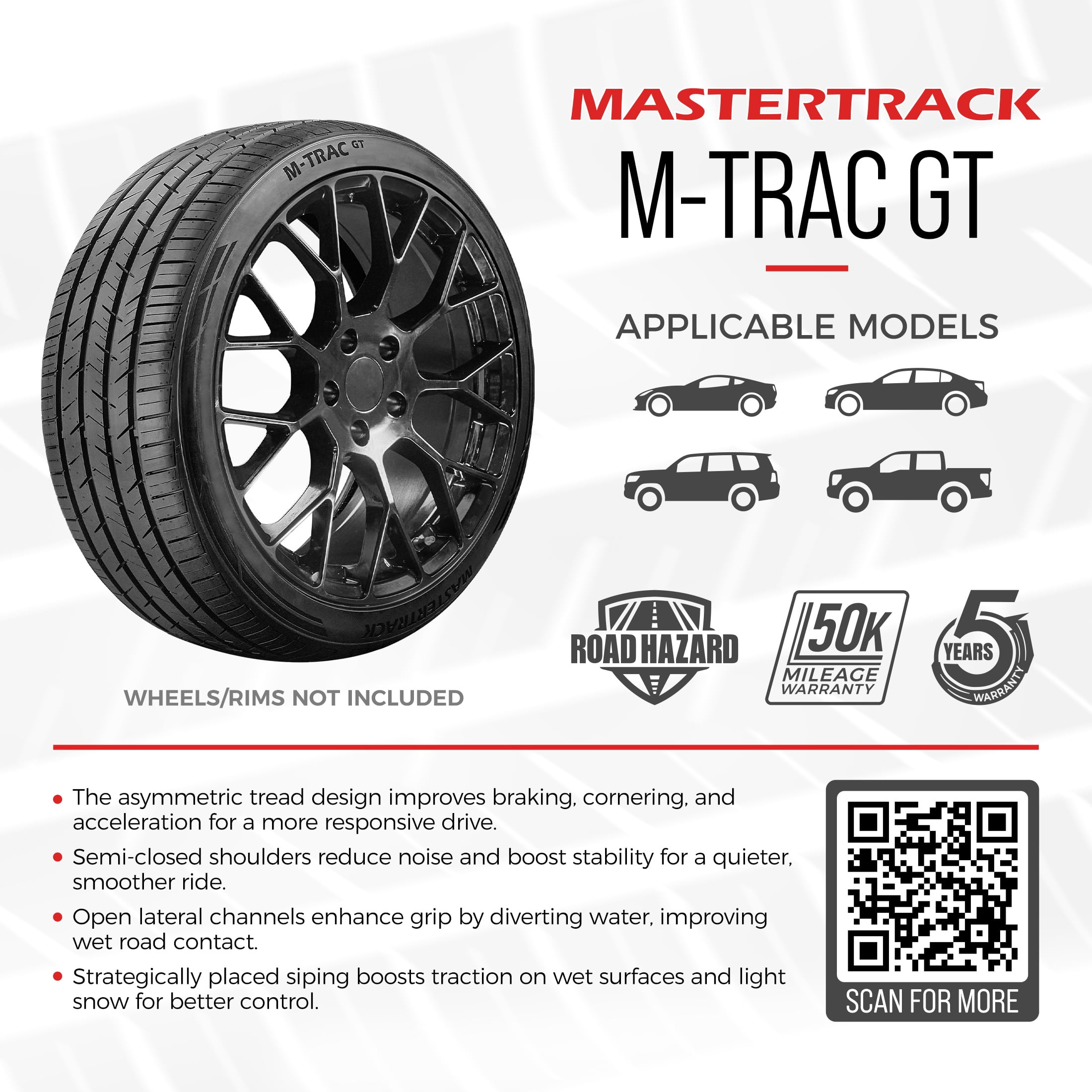 Mastertrack M-TRAC GT High Performance 275/60R20 116H A/S Passenger Tire 275/60/20 (Tire Only) Mastertrack M-TRAC GT High Performance 275/60R20 116H A/S Passenger Tire 275/60/20 (Tire Only)