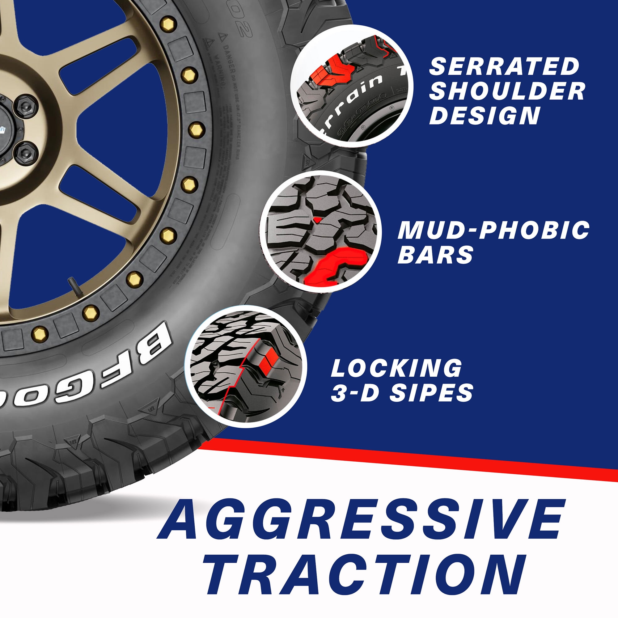 BFGoodrich All-Terrain T/A KO2 All-Season LT215/65R16/D 103/100S Tire BFGoodrich All-Terrain T/A KO2 All-Season LT215/65R16/D 103/100S Tire