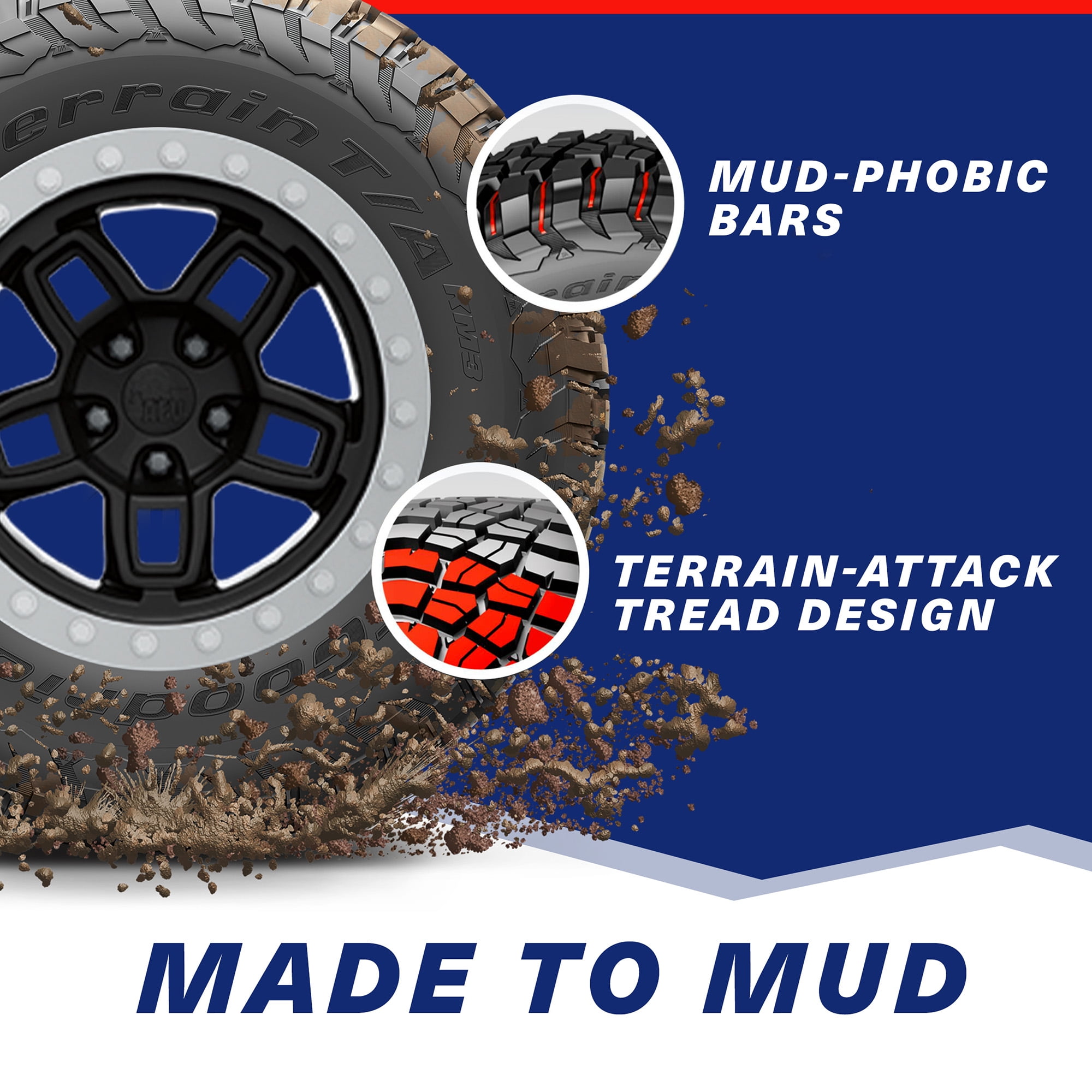 BFGoodrich Mud-Terrain T/A KM3 UTV All-Season 29x11.00R14NHS/8PR Q Tire BFGoodrich Mud-Terrain T/A KM3 UTV All-Season 29x11.00R14NHS/8PR Q Tire