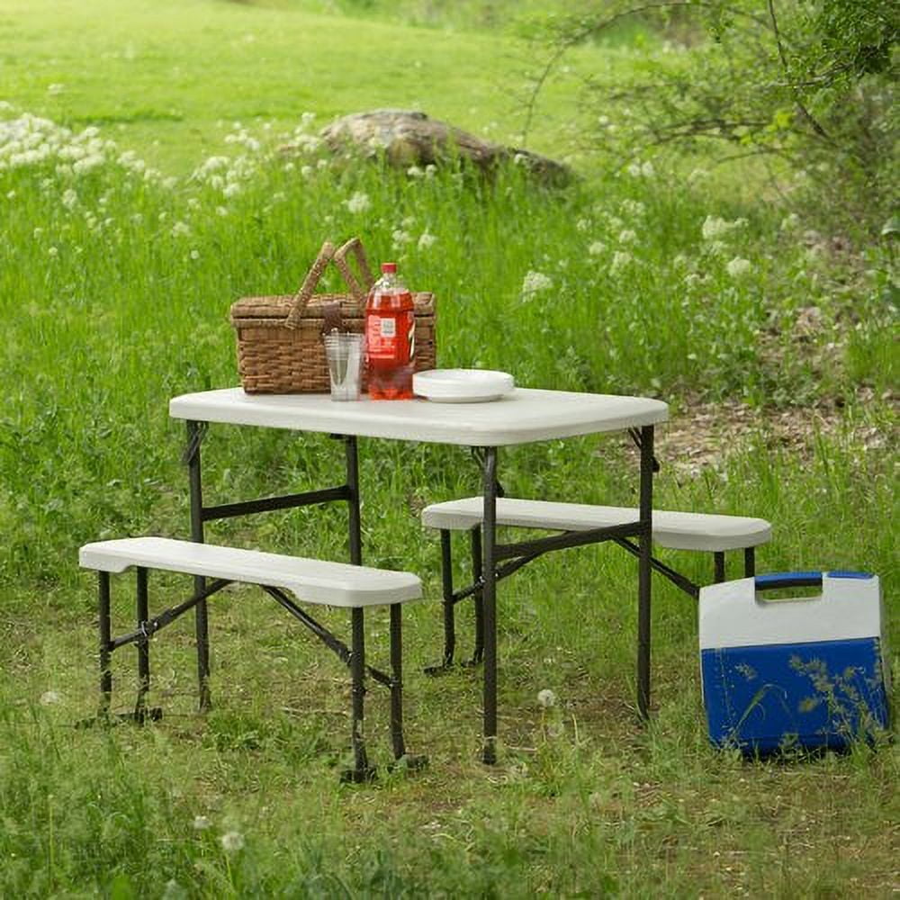 Lifetime Folding Polyethylene Picnic Table with Benches, 80373 Lifetime Folding Polyethylene Picnic Table with Benches, 80373