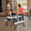 Lifetime Folding Polyethylene Picnic Table with Benches, 80373 Lifetime Folding Polyethylene Picnic Table with Benches, 80373