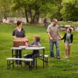 Lifetime Folding Polyethylene Picnic Table with Benches, 80373 Lifetime Folding Polyethylene Picnic Table with Benches, 80373