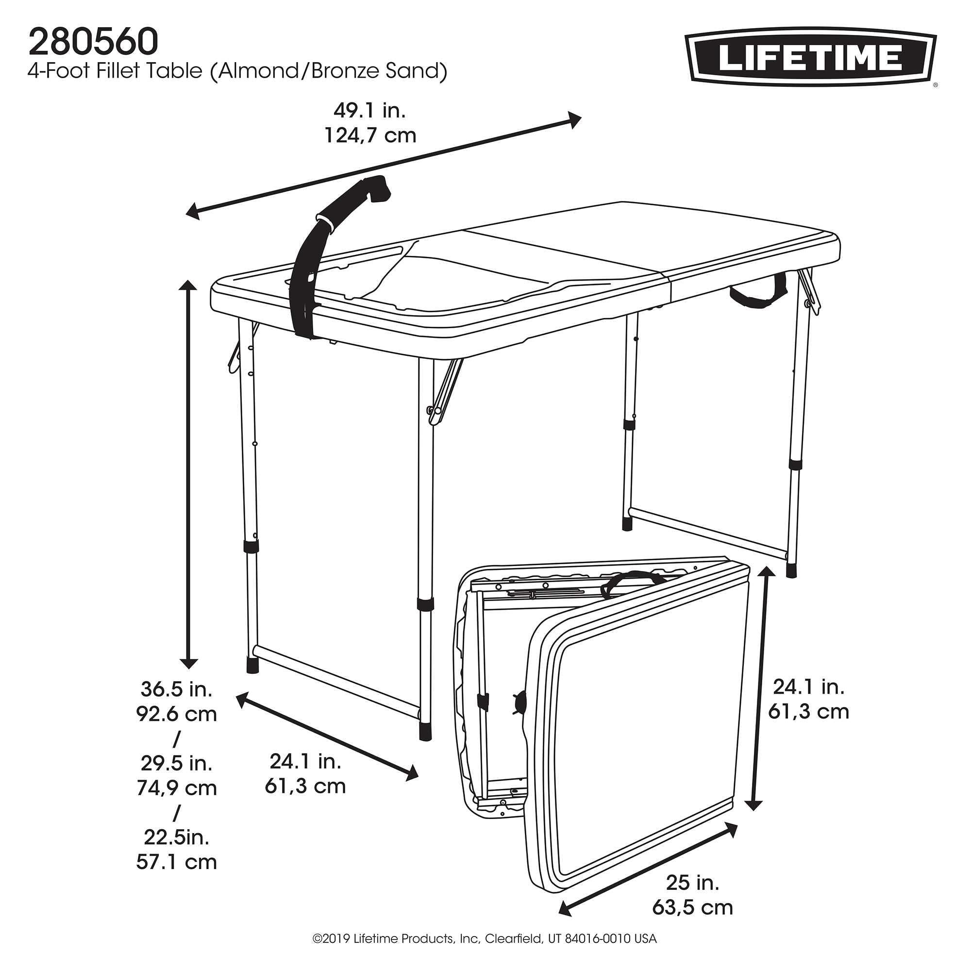 Lifetime 4-foot Fillet Table - 280560 Lifetime 4-foot Fillet Table - 280560
