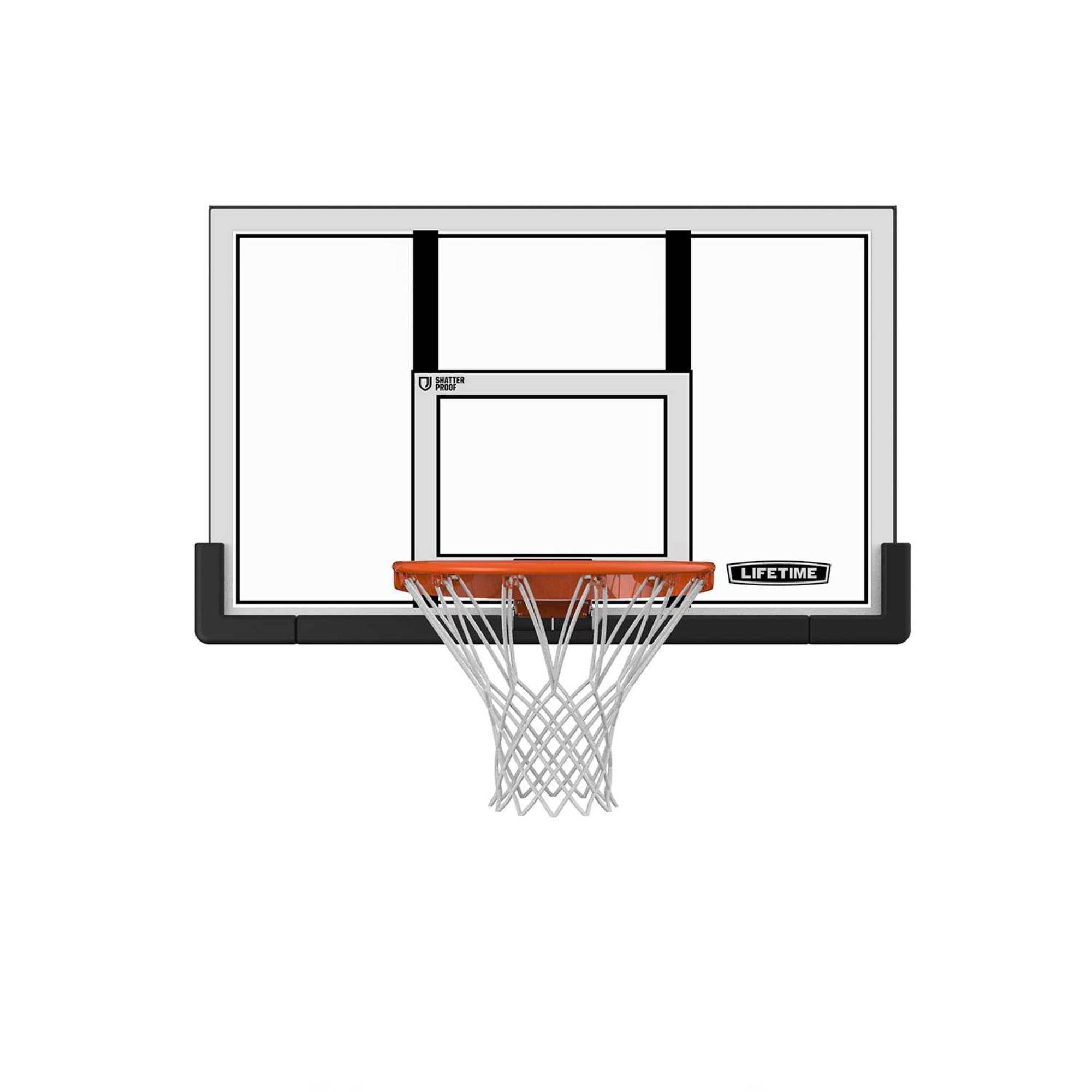 Lifetime New Basketball Backboard and Rim Combo (48 inch Polycarbonate) - 73729