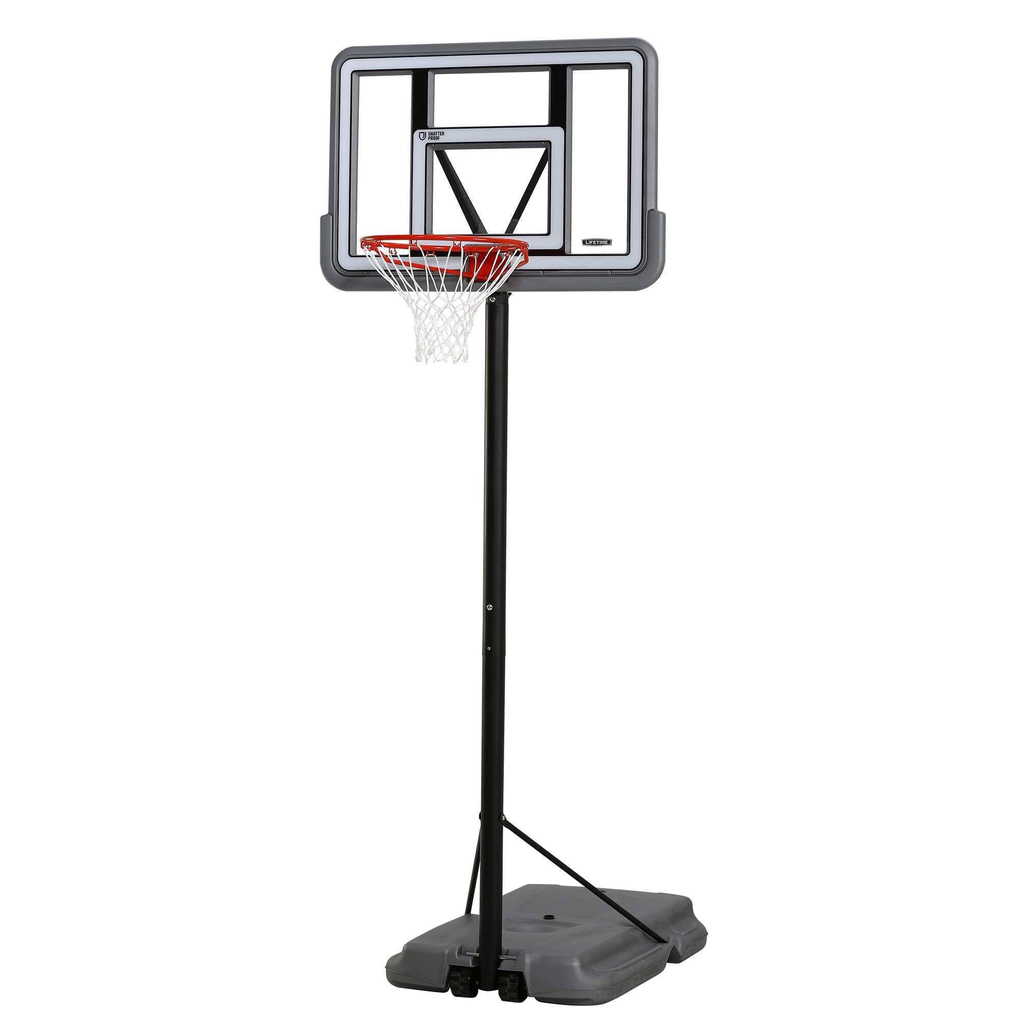 Lifetime 44-Inch Shatterproof Portable Basketball Hoop With Telescoping Adjustment & Classic Rim 90690