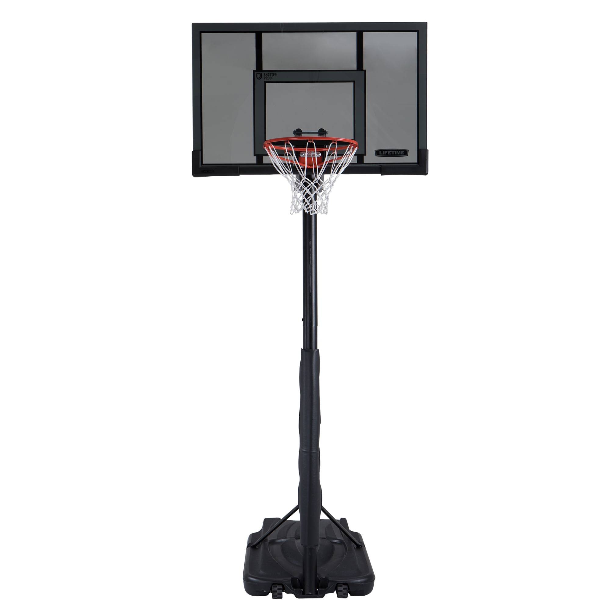 Lifetime 52-Inch Shatterproof Portable Basketball Hoop with Action Grip Adjustment & Slam-It Rim 90853