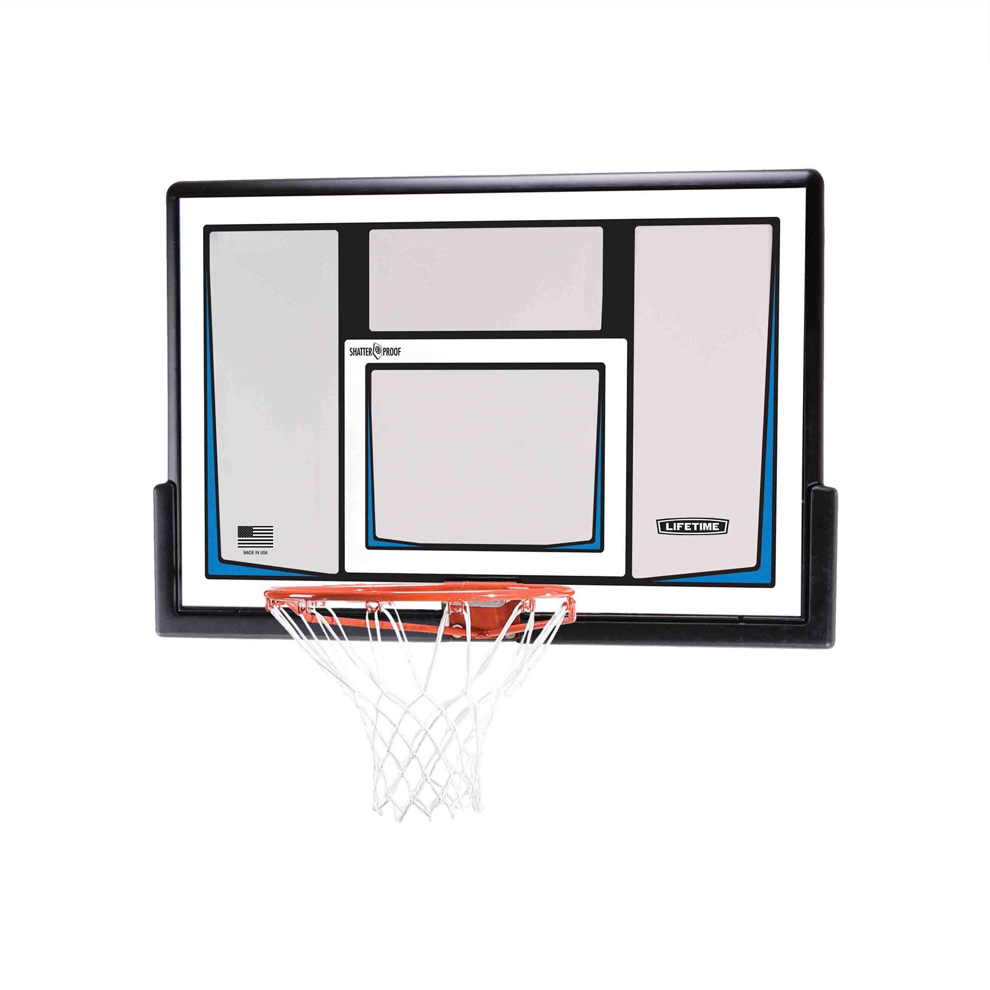 Lifetime New Basketball Indoor/Outdoor Backboard and Rim Combo Kit, 50 inch Polycarbonate (90086)