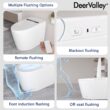 DeerValley Vertex White (No Auto Open/Close) Touchless Flush Elongated Standard Height Smart Soft Close 1-piece Bidet 12-in Rough-In 1.28 GPF DeerValley Vertex White (No Auto Open/Close) Touchless Flush Elongated Standard Height Smart Soft Close 1-piece Bidet 12-in Rough-In 1.28 GPF