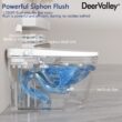 DeerValley Vertex White (No Auto Open/Close) Touchless Flush Elongated Standard Height Smart Soft Close 1-piece Bidet 12-in Rough-In 1.28 GPF DeerValley Vertex White (No Auto Open/Close) Touchless Flush Elongated Standard Height Smart Soft Close 1-piece Bidet 12-in Rough-In 1.28 GPF