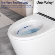 DeerValley Vertex White (No Auto Open/Close) Touchless Flush Elongated Standard Height Smart Soft Close 1-piece Bidet 12-in Rough-In 1.28 GPF DeerValley Vertex White (No Auto Open/Close) Touchless Flush Elongated Standard Height Smart Soft Close 1-piece Bidet 12-in Rough-In 1.28 GPF