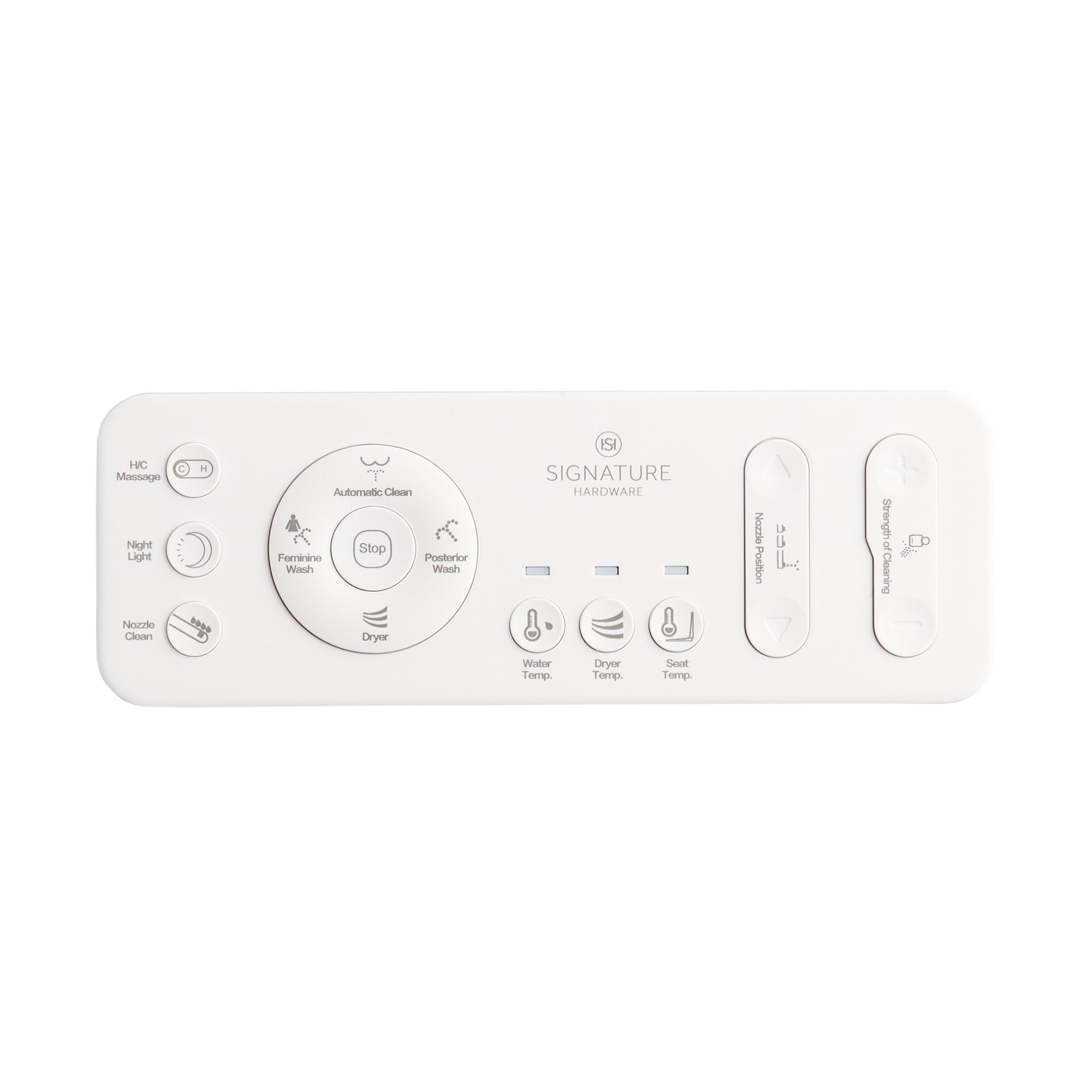 Signature Hardware Aldridge Plastic White Heated Bidet Function Toilet Seat Signature Hardware Aldridge Plastic White Heated Bidet Function Toilet Seat