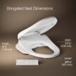 KOHLER PureWash E725 Plastic White Elongated Slow Close Feature Heated Bidet Function Toilet Seat KOHLER PureWash E725 Plastic White Elongated Slow Close Feature Heated Bidet Function Toilet Seat
