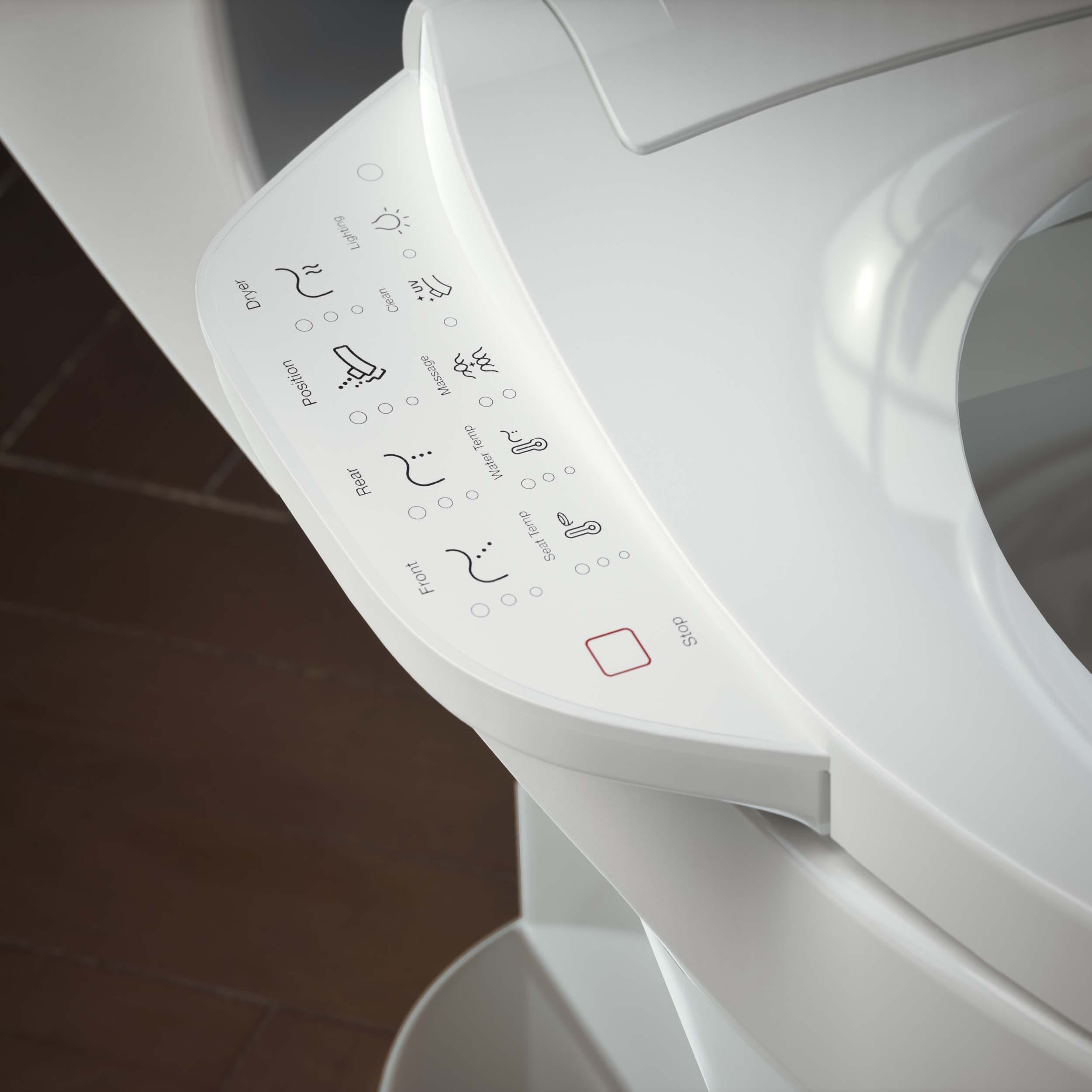 KOHLER PureWash E725 Plastic White Elongated Slow Close Feature Heated Bidet Function Toilet Seat KOHLER PureWash E725 Plastic White Elongated Slow Close Feature Heated Bidet Function Toilet Seat