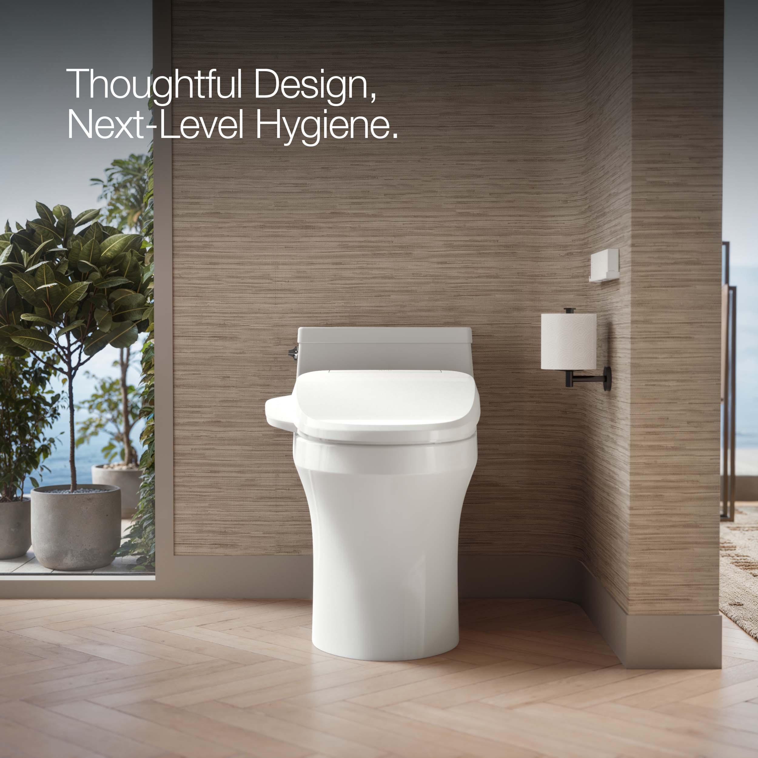 KOHLER PureWash E725 Plastic White Elongated Slow Close Feature Heated Bidet Function Toilet Seat KOHLER PureWash E725 Plastic White Elongated Slow Close Feature Heated Bidet Function Toilet Seat