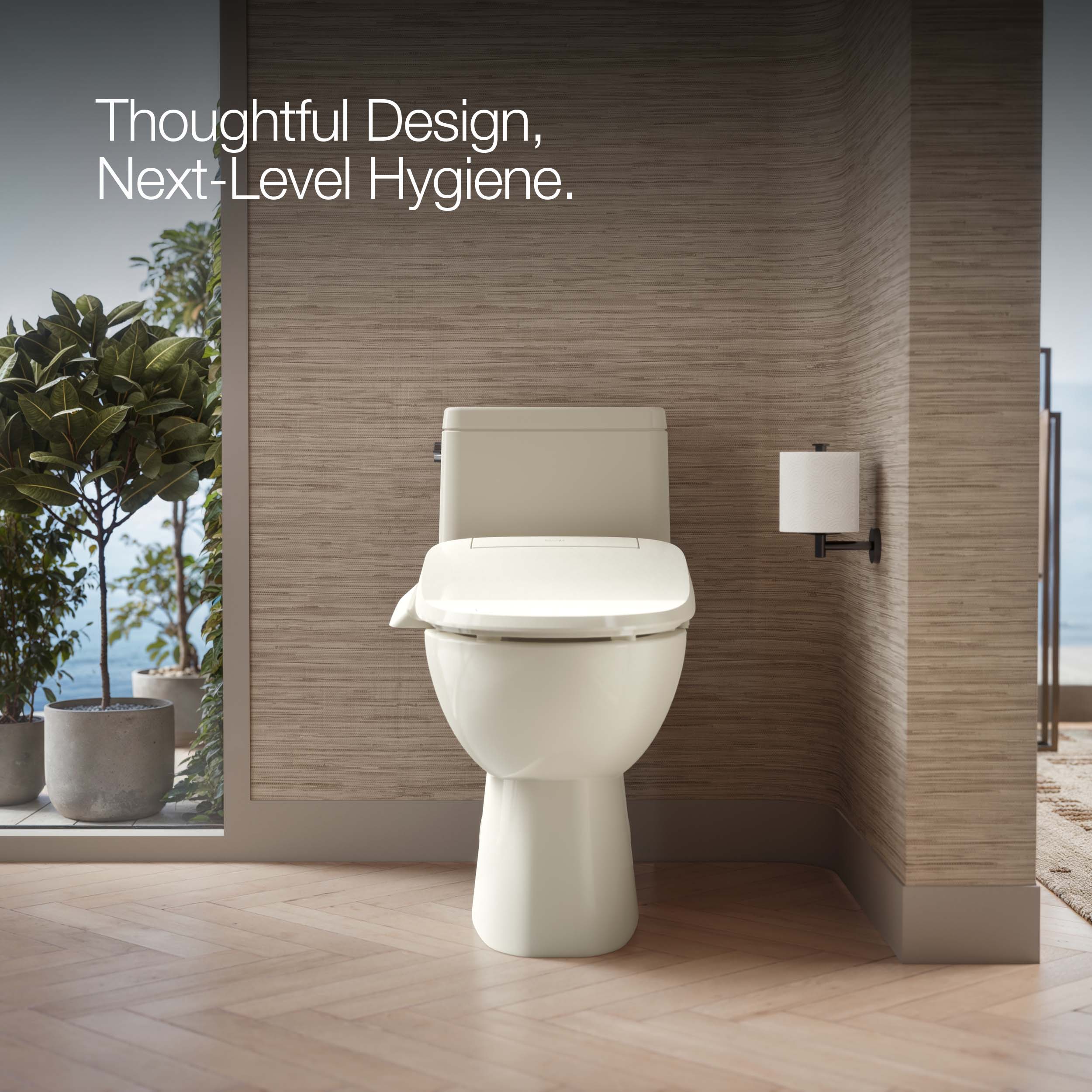 KOHLER PureWash E545 Plastic Biscuit Elongated Slow Close Feature Heated Bidet Function Toilet Seat KOHLER PureWash E545 Plastic Biscuit Elongated Slow Close Feature Heated Bidet Function Toilet Seat