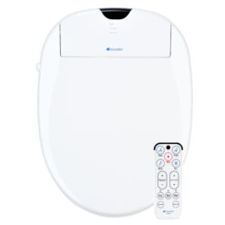 Brondell Swash 1000 Plastic White Elongated Slow Close Feature Heated Bidet Function Toilet Seat