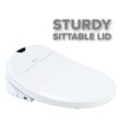 Brondell Swash 1000 Plastic White Elongated Slow Close Feature Heated Bidet Function Toilet Seat