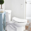 Brondell Swash 1000 Plastic White Elongated Slow Close Feature Heated Bidet Function Toilet Seat