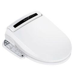 Empava Contemporary Plastic White Elongated Slow Close Feature Heated Bidet Function Toilet Seat