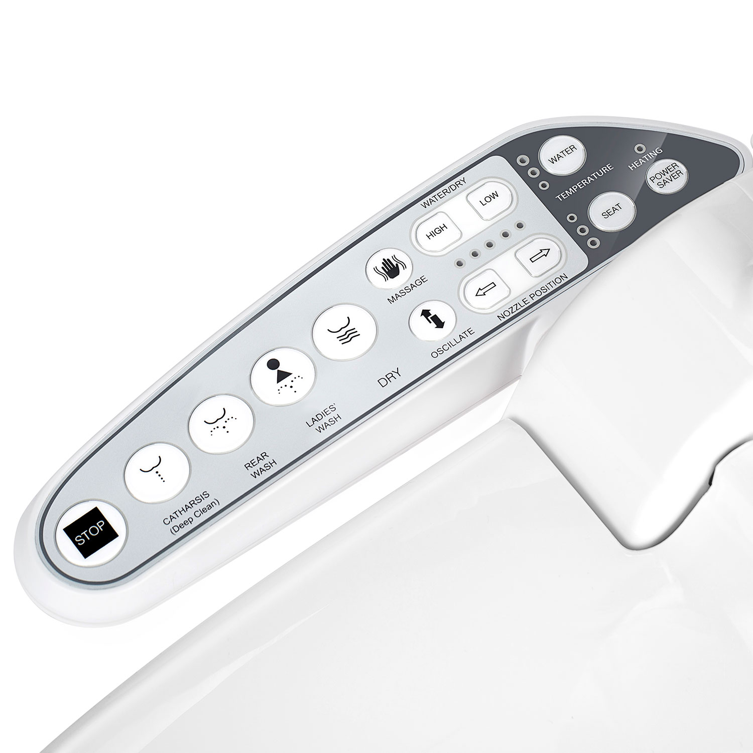 Empava Contemporary Plastic White Elongated Slow Close Feature Heated Bidet Function Toilet Seat Empava Contemporary Plastic White Elongated Slow Close Feature Heated Bidet Function Toilet Seat