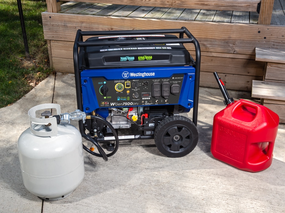 Westinghouse WGen7500DFc Remote Electric Start 9500 / 7500 -Watt Dual fuel Portable Generator Westinghouse WGen7500DFc Remote Electric Start 9500 / 7500 -Watt Dual fuel Portable Generator