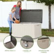 Lifetime Outdoor Polyethylene Deck Box, 116 Gallon Capacity, Tan & Brown (60186) Lifetime Outdoor Polyethylene Deck Box, 116 Gallon Capacity, Tan & Brown (60186)