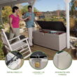 Lifetime New Outdoor Polyethylene Deck Box and Bench 130 Gal., Tan (60012)