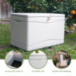 Lifetime New Outdoor Polyethylene Deck Box and Bench 80 Gal., Tan (60059)