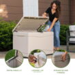 Lifetime New Outdoor Polyethylene Deck Box and Bench 80 Gal., Tan (60059)