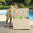 Lifetime New Outdoor Polyethylene Deck Box and Bench 80 Gal., Tan (60059)