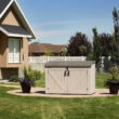 Lifetime Lockable DIY Polyethylene Storage Shed 6.25' x 3.5', 19.17 Sq. Ft., Tan & Brown (60170)