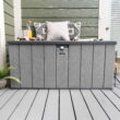 Lifetime New Outdoor Polyethylene Deck Box and Bench 150 Gallon, Gray (60340)