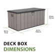 Lifetime New Outdoor Polyethylene Deck Box and Bench 150 Gallon, Gray (60340)