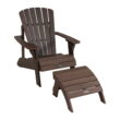 Lifetime Outdoor Polystyrene Adirondack Chair and Table Combo, Rustic Brown (60294)