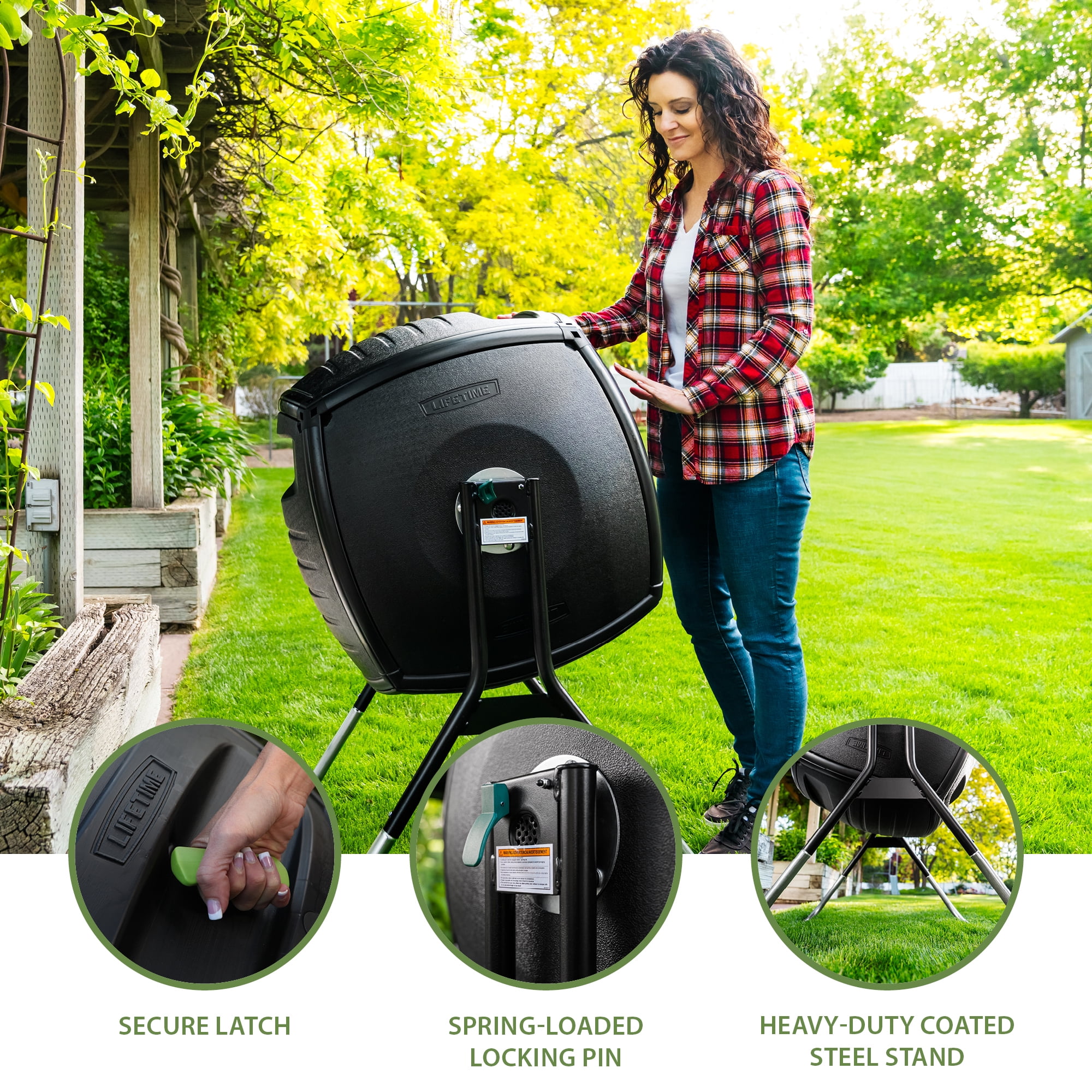 Lifetime Rotating Composter, 50 Gallon Capacity, (60076) Lifetime Rotating Composter, 50 Gallon Capacity, (60076)