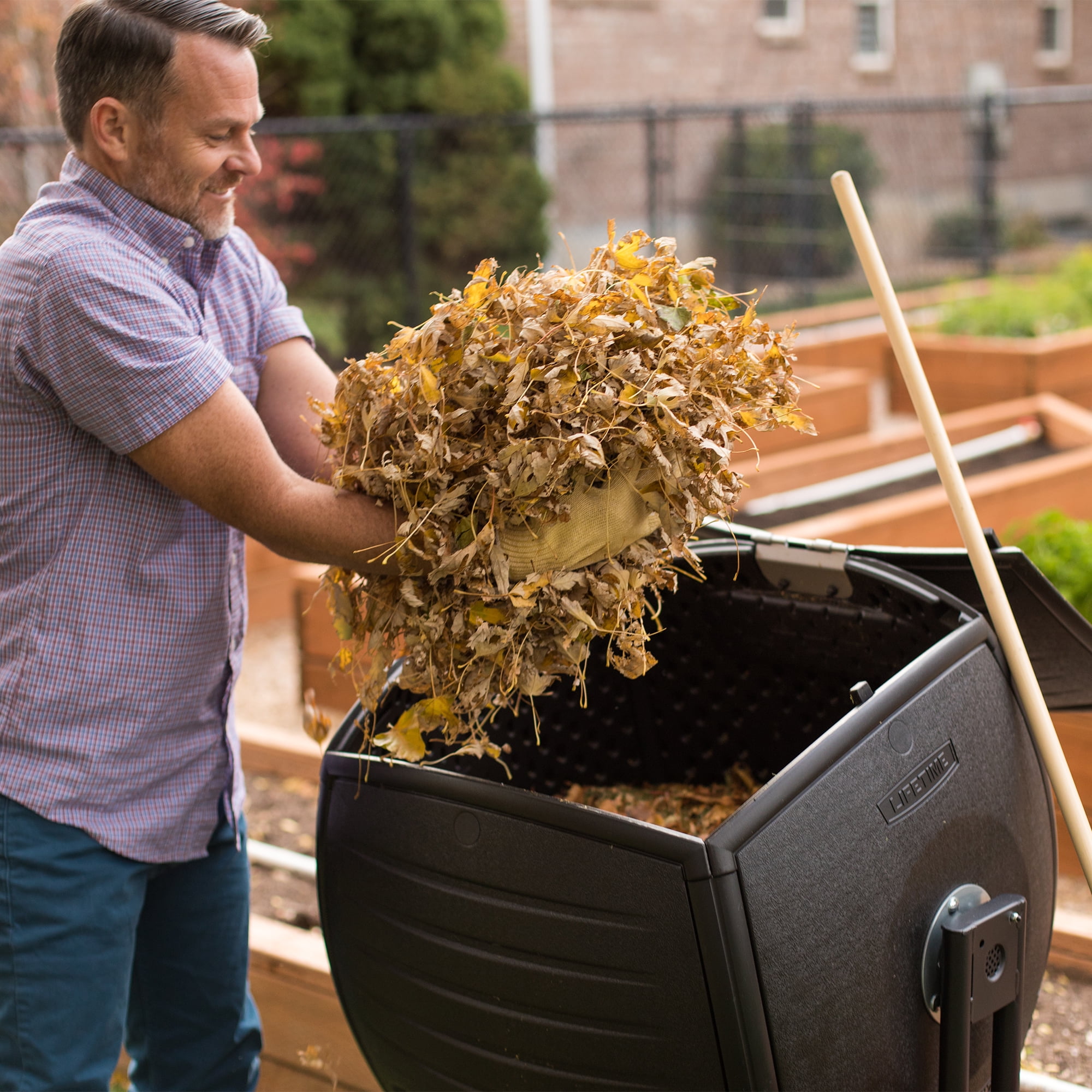 Lifetime Rotating Composter, 50 Gallon Capacity, (60076) Lifetime Rotating Composter, 50 Gallon Capacity, (60076)
