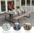 Lifetime 8-Foot Classic Folding Polyethylene Picnic Table, Almond, 80123