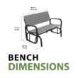 Lifetime Polyethylene Outdoor Glider Bench, Steel Framed, Gray (60361) Lifetime Polyethylene Outdoor Glider Bench, Steel Framed, Gray (60361)