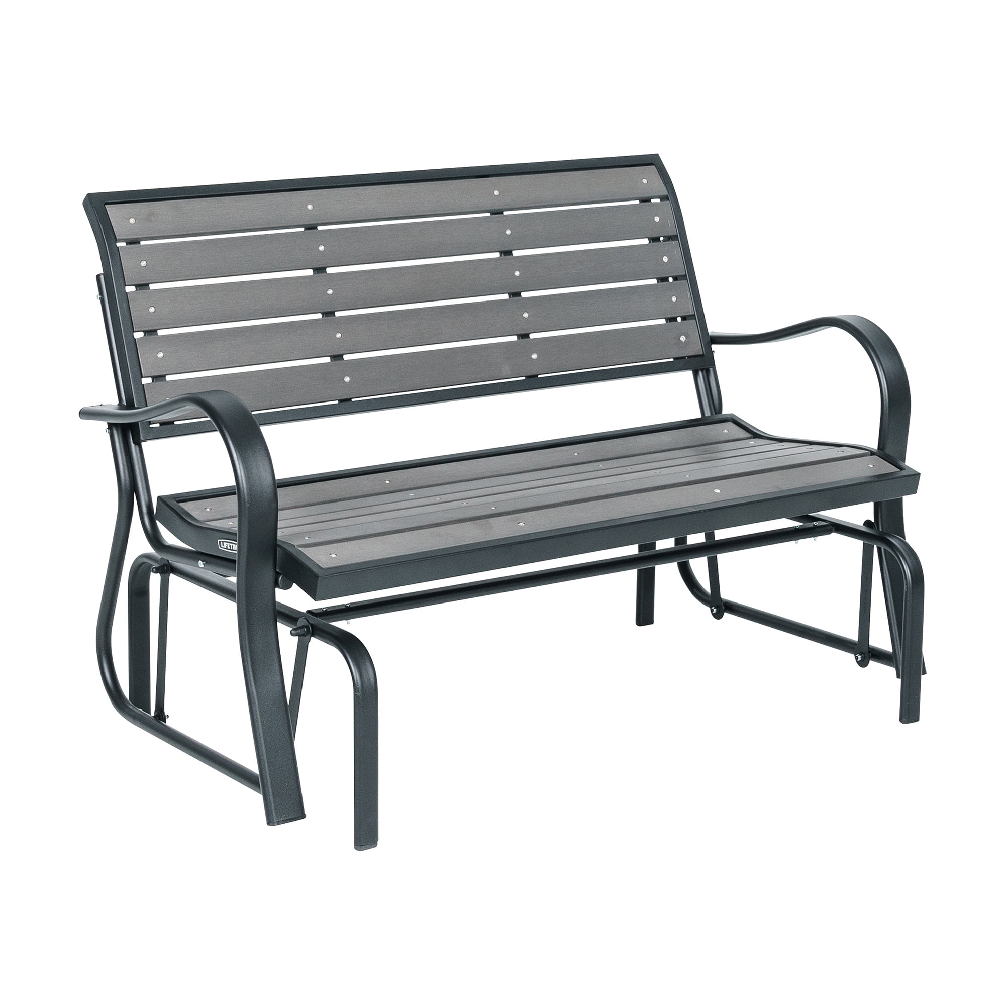 Lifetime Products Outdoor Polystyrene Glider Bench, Harbor Gray (60276) Lifetime Products Outdoor Polystyrene Glider Bench, Harbor Gray (60276)