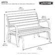 Lifetime Products Outdoor Polystyrene Glider Bench, Harbor Gray (60276) Lifetime Products Outdoor Polystyrene Glider Bench, Harbor Gray (60276)